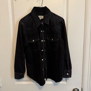 AGOLDE Women's Black Denim Shirt